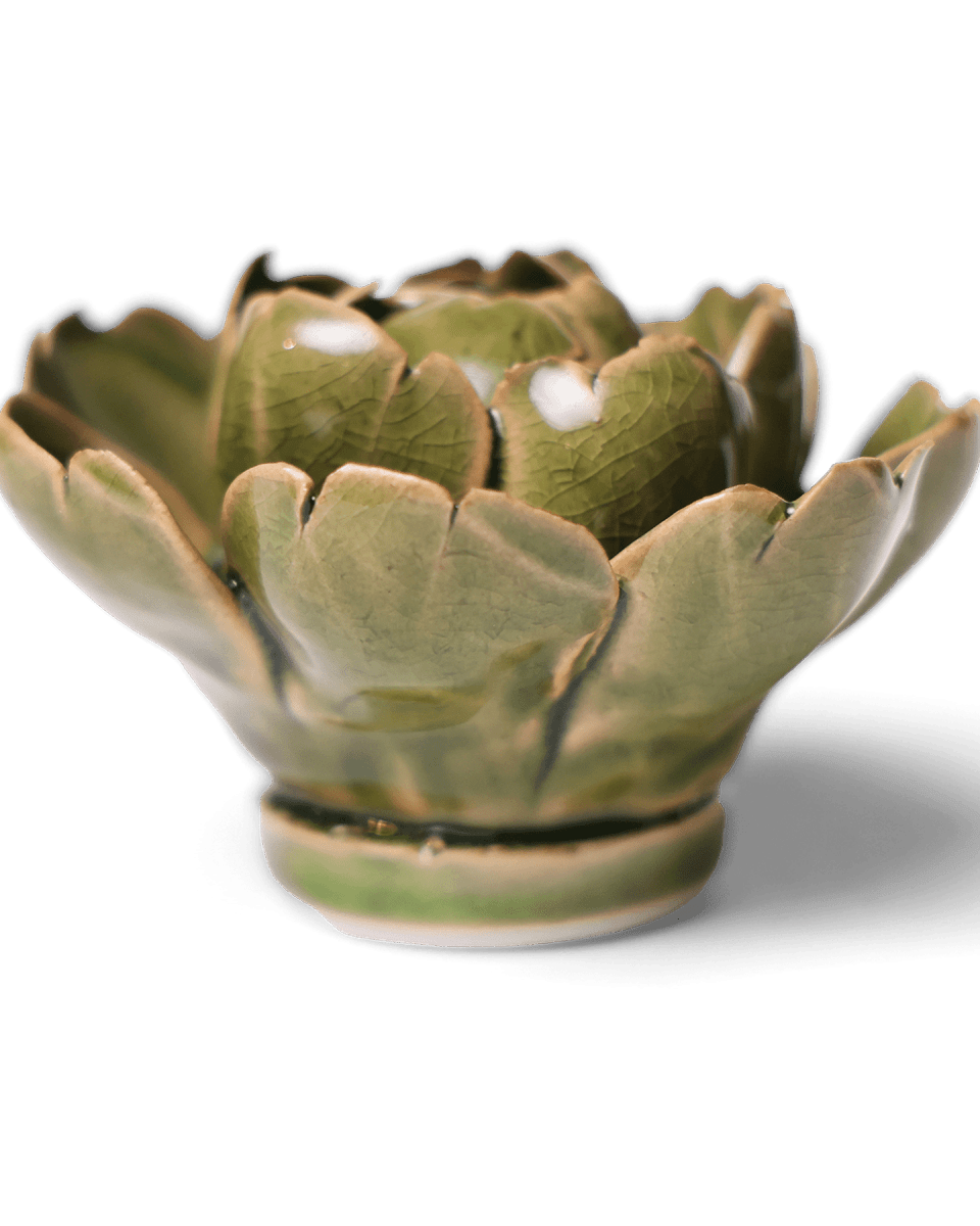 Ceramic Flower Peony Green 7 - Chive UK Wholesale