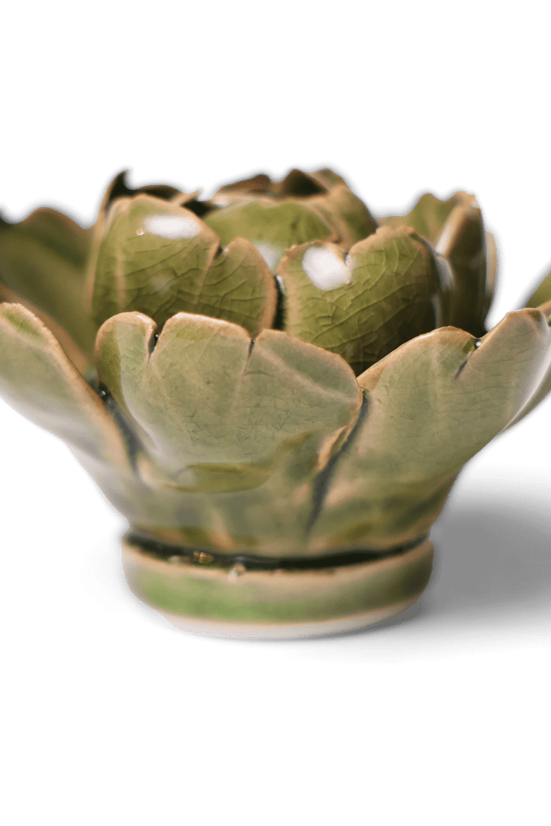 Ceramic Flower Peony Green 7 - Chive UK Wholesale