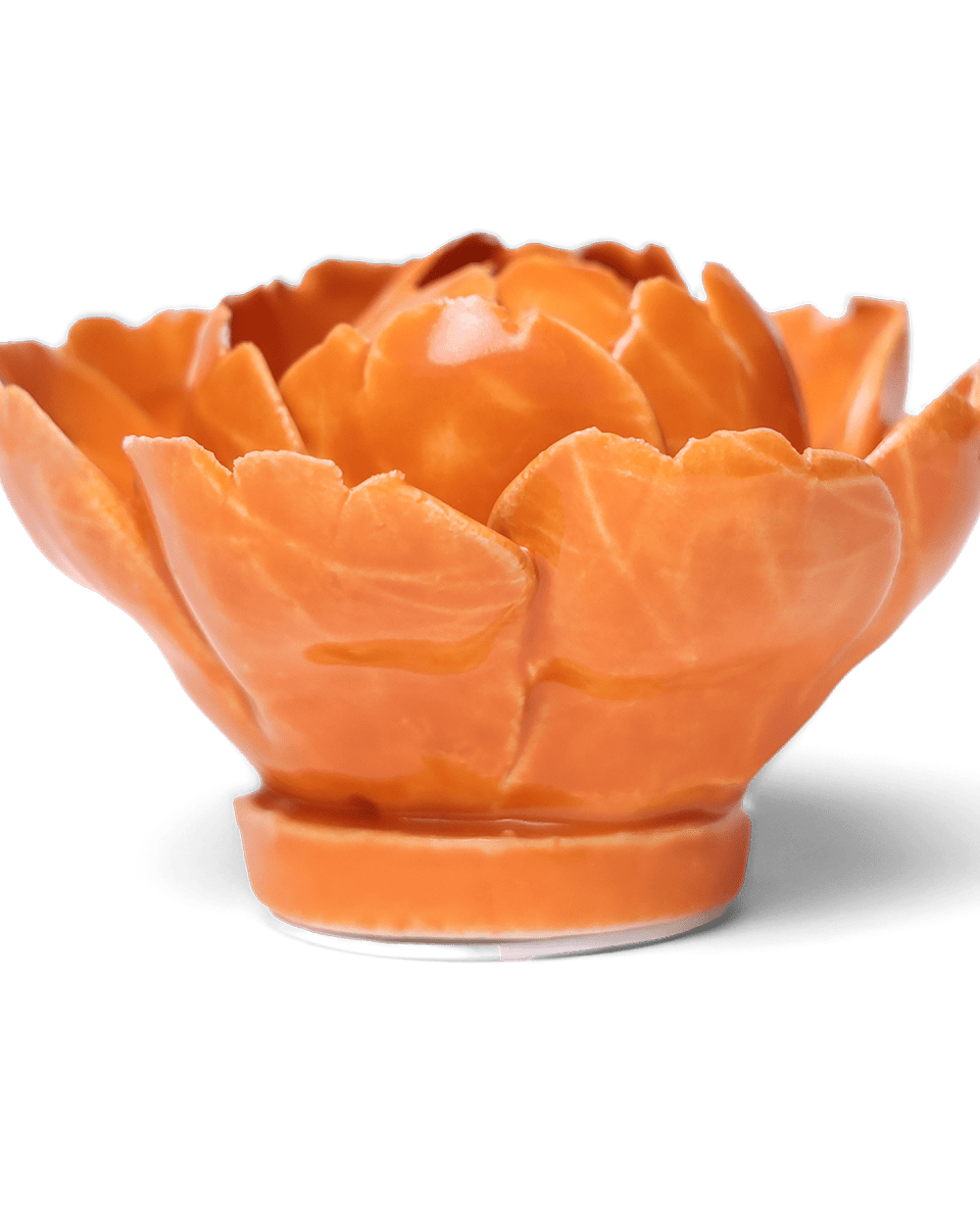 Ceramic Flower Peony Orange 7 - Chive UK Wholesale