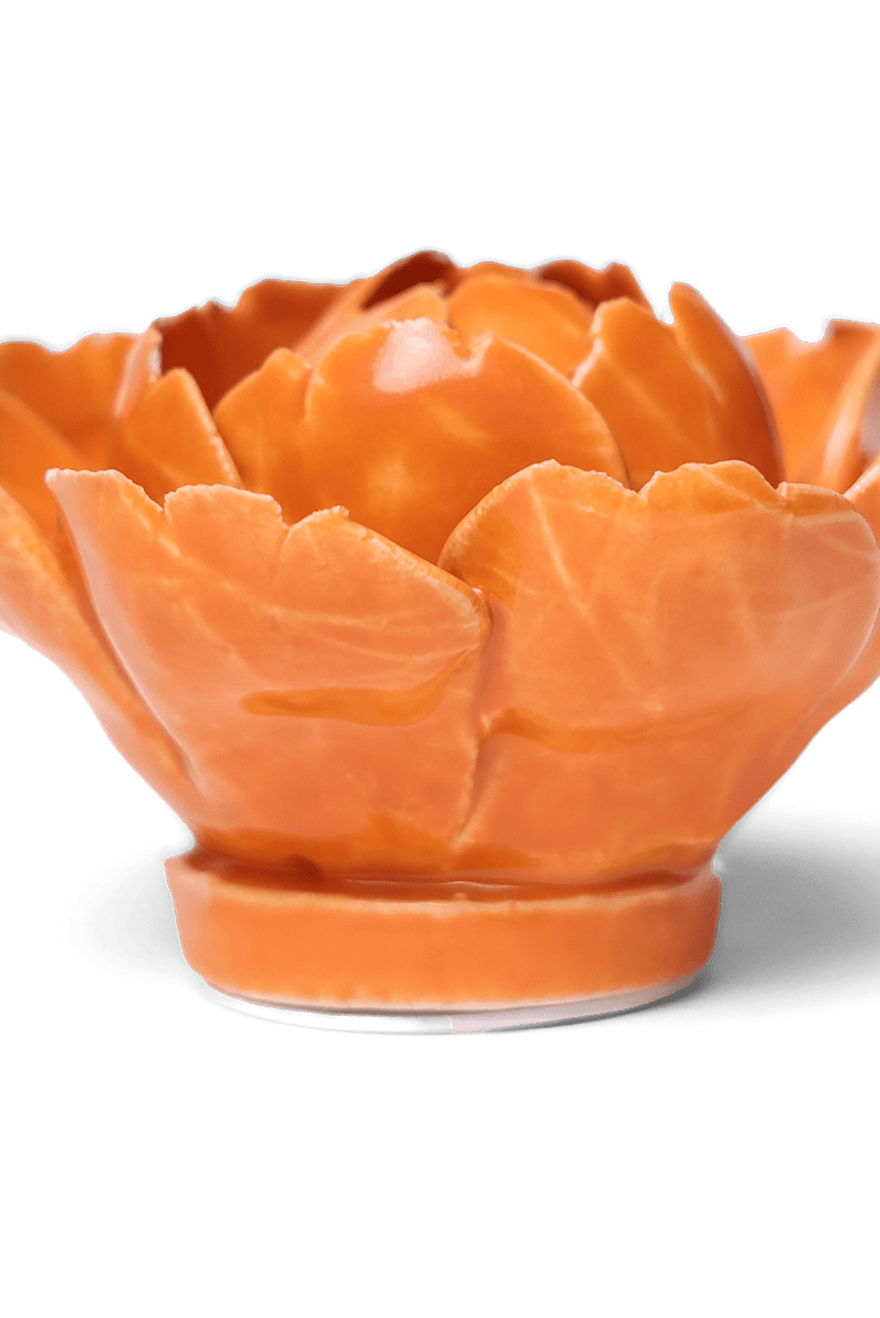 Ceramic Flower Peony Orange 7 - Chive UK Wholesale