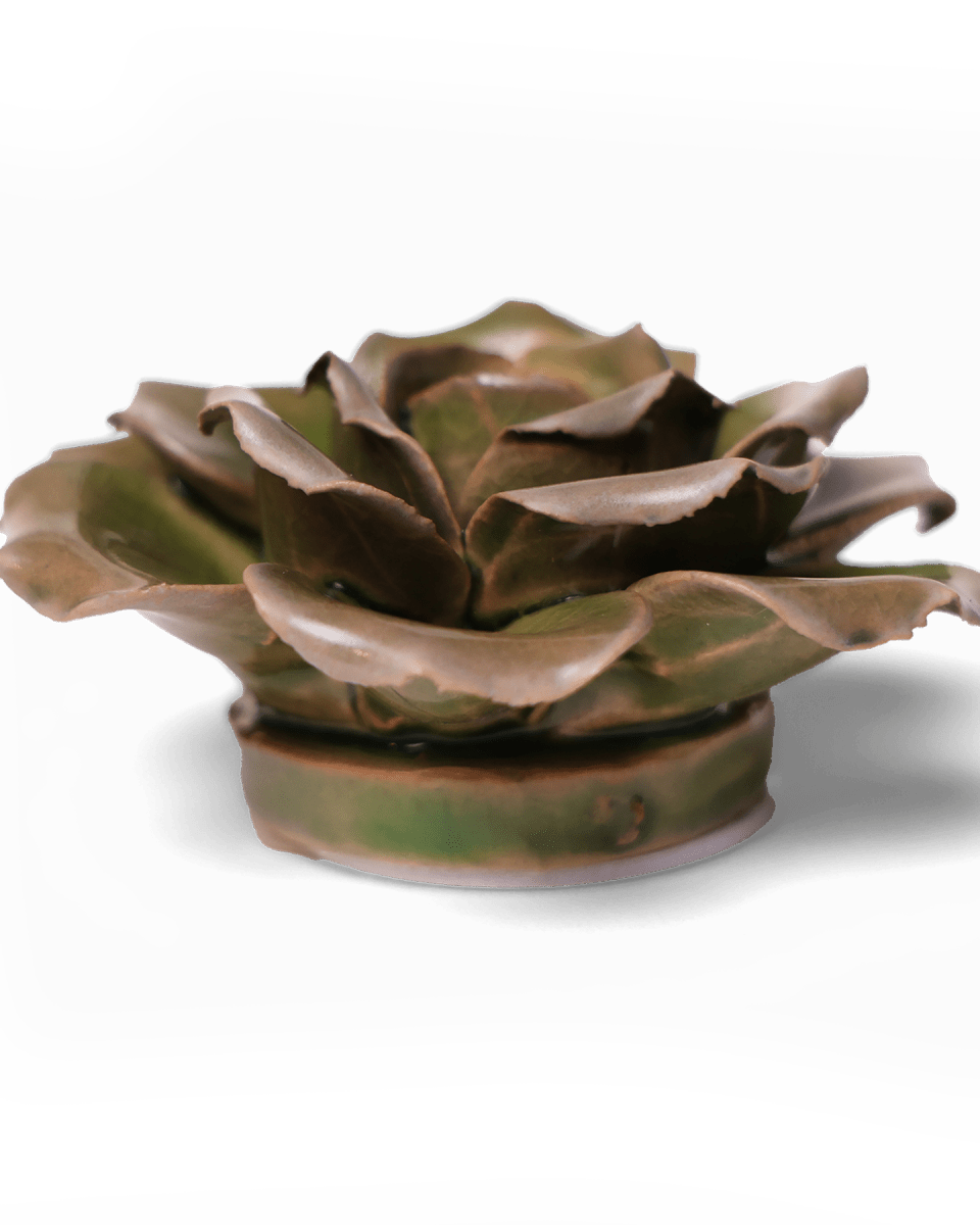 Ceramic Flower Rose Green 9 - Chive UK Wholesale
