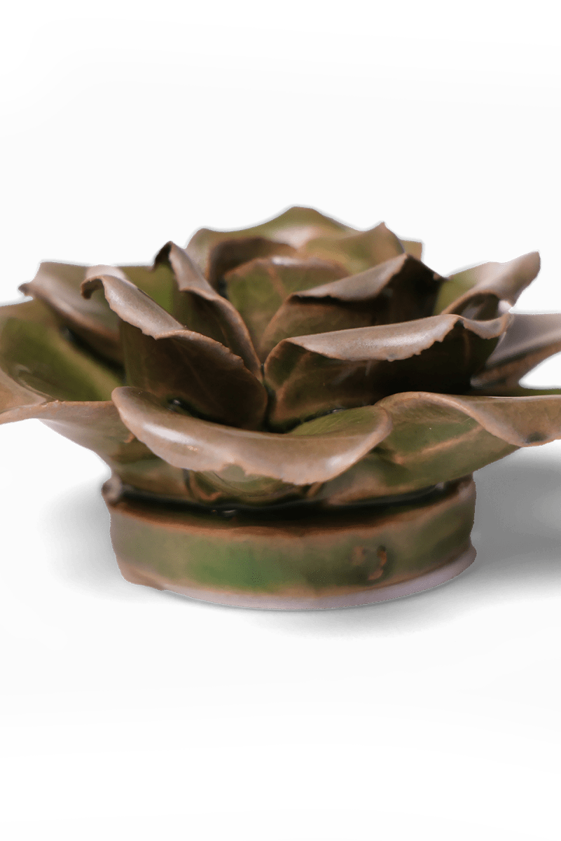 Ceramic Flower Rose Green 9 - Chive UK Wholesale