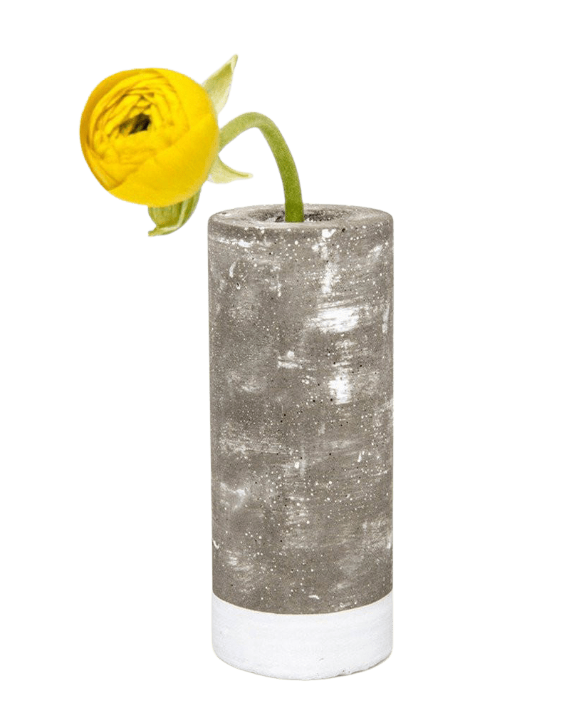 Cement Flower Vase Lined With Glass Tube - Chive UK Wholesale