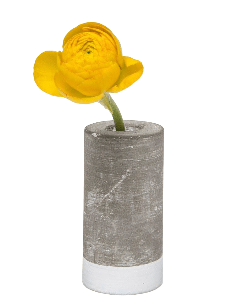 Cement Flower Vase Lined With Glass Tube - Chive UK Wholesale