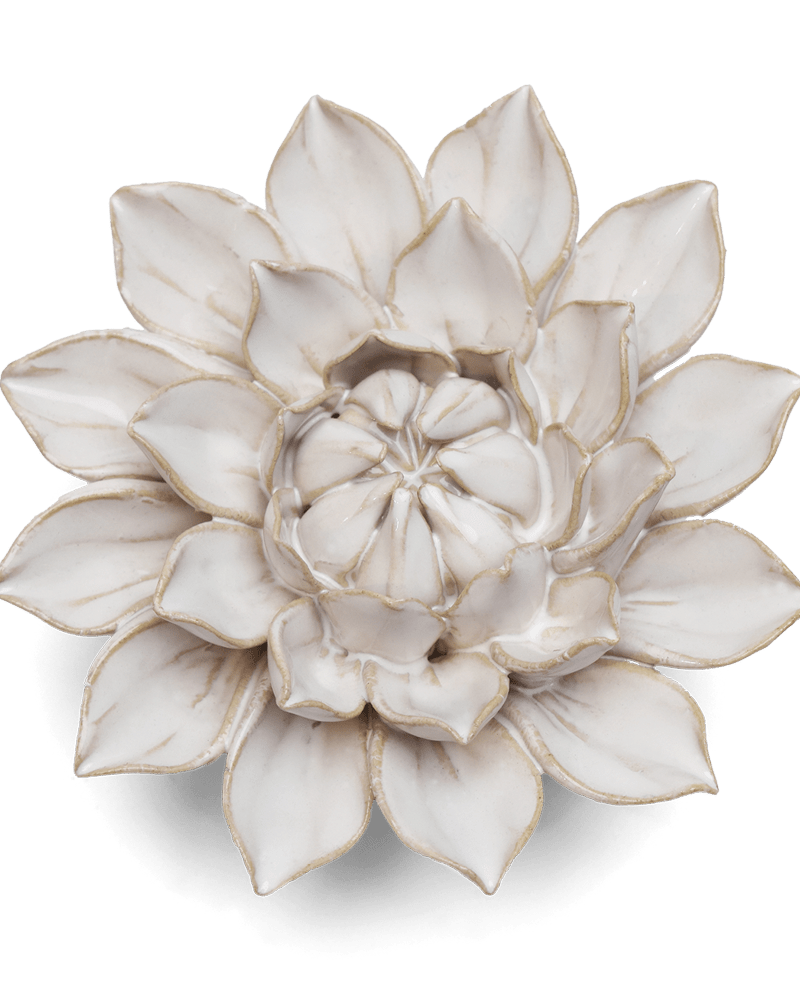Coastal Ceramic Flower Ivory Dahlia - Chive UK Wholesale