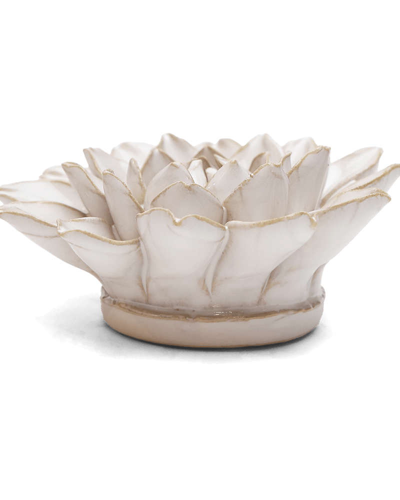 Coastal Ceramic Flower Ivory Dahlia - Chive UK Wholesale