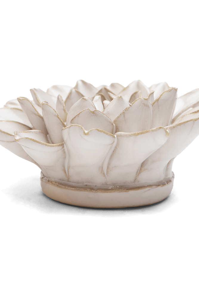 Coastal Ceramic Flower Ivory Dahlia - Chive UK Wholesale