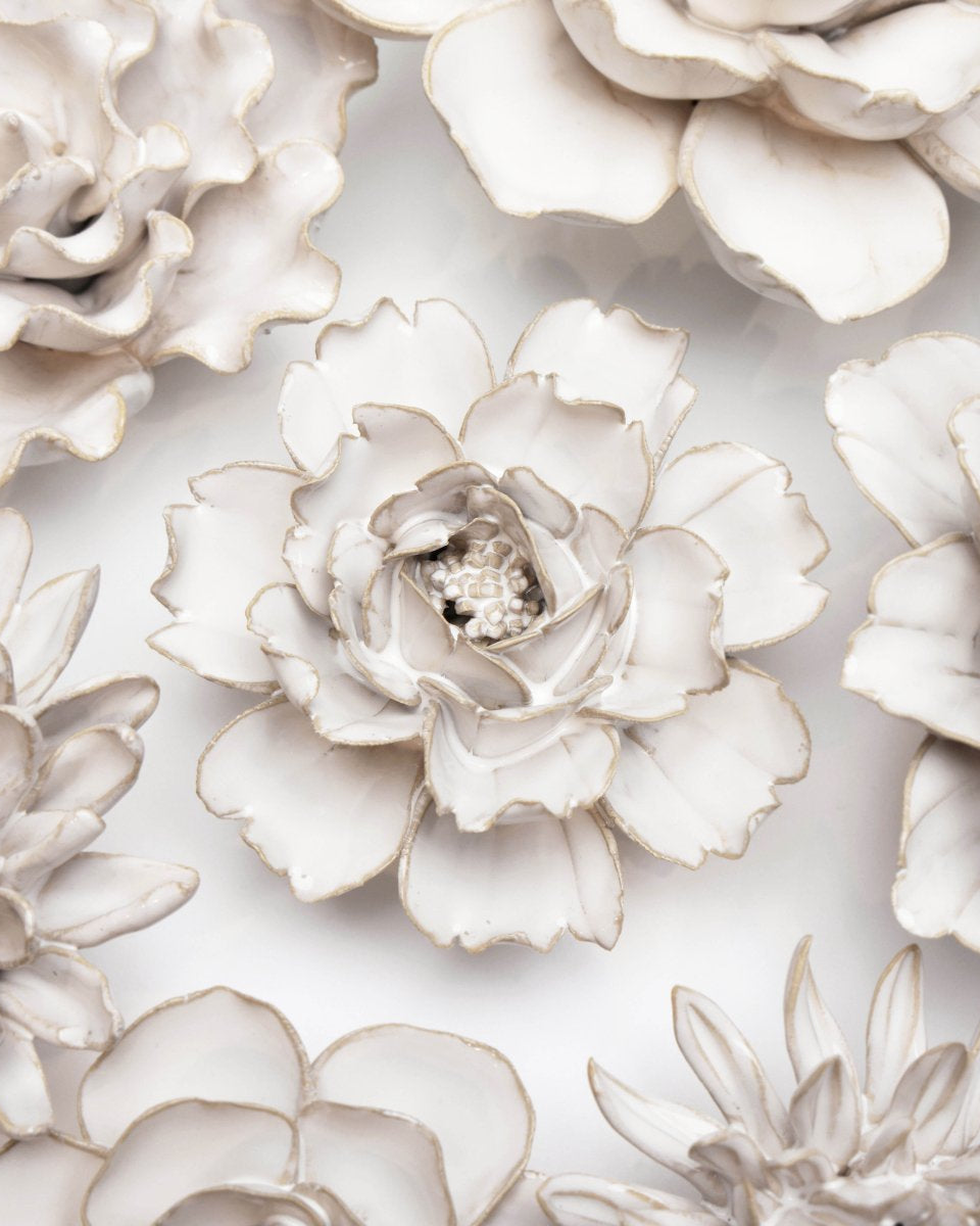 Coastal Ceramic Flower Ivory Rose - Chive UK Wholesale
