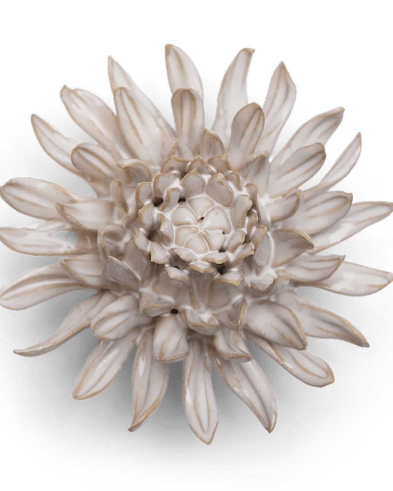 Coastal Ceramic Flower Ivory Spider Mum - Chive UK Wholesale