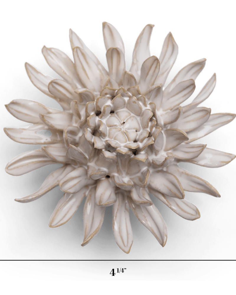 Coastal Ceramic Flower Ivory Spider Mum - Chive UK Wholesale