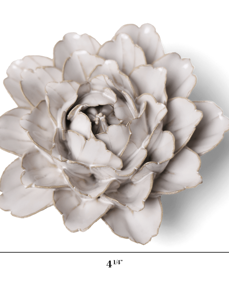 Coastal Ceramic Flower Ivory Zinnia - Chive UK Wholesale