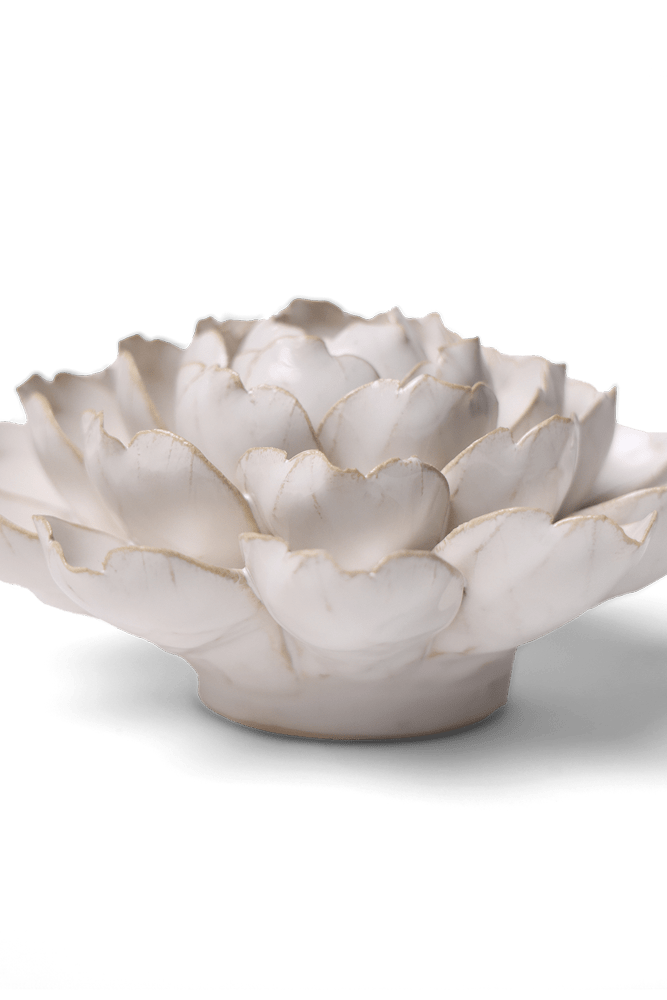 Coastal Ceramic Flower Ivory Cabbage Flower - Chive UK Wholesale