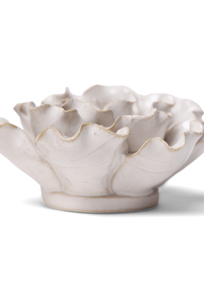 Coastal Ceramic Flower Ivory Sea Lettuce Medium - Chive UK Wholesale