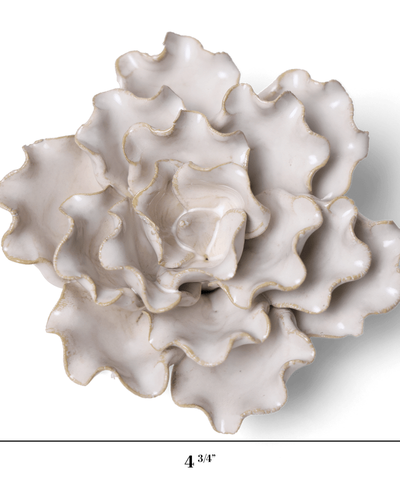 Coastal Ceramic Flower Ivory Sea Lettuce Medium - Chive UK Wholesale