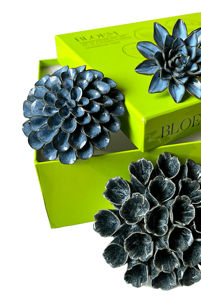 Ceramic Flower Bloem Box Set - Chive UK Wholesale