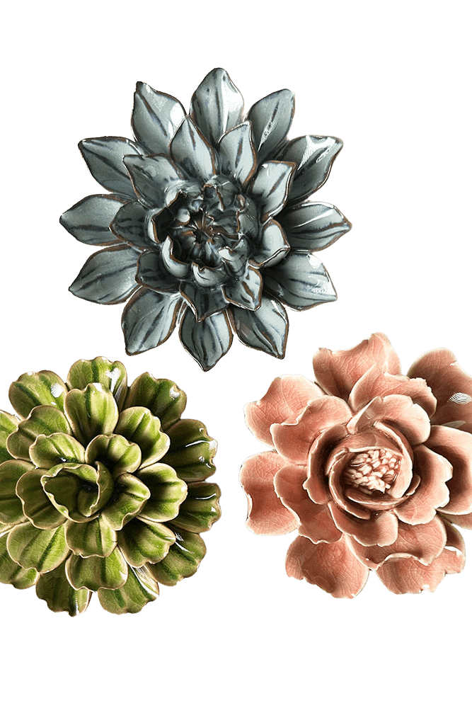 Ceramic Flower Blomma Box Set - Chive UK Wholesale