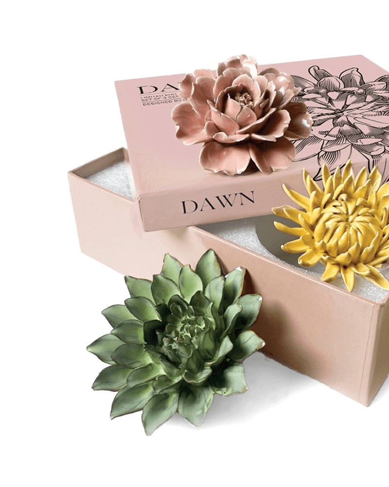 Ceramic Flower Dawn Box Set - Chive UK Wholesale