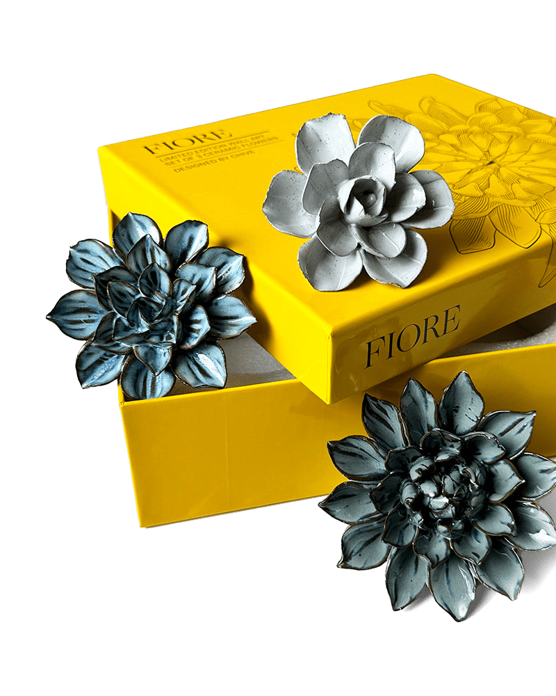 Ceramic Flower Fiore Box Set - Chive UK Wholesale