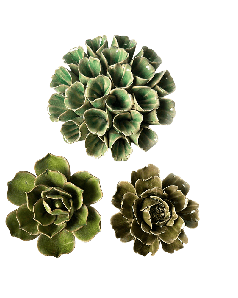 Ceramic Flower Fleur Box Set - Chive UK Wholesale