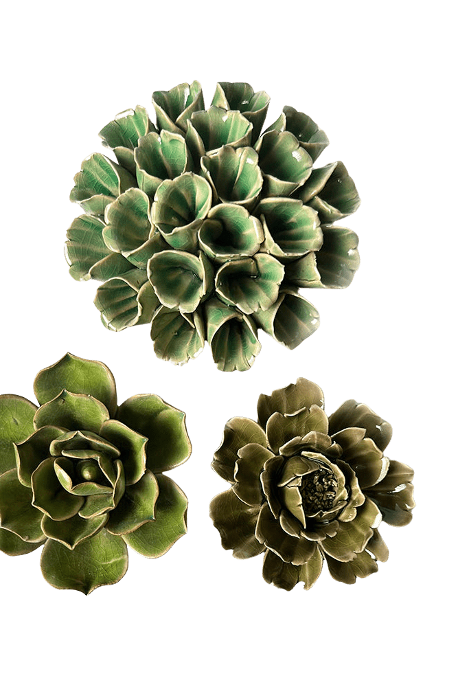 Ceramic Flower Fleur Box Set - Chive UK Wholesale