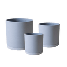 Dojo Porcelain Modern Indoor Plant Pot With Saucer - Chive UK Wholesale