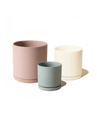 Dojo Porcelain Modern Indoor Plant Pot With Saucer Kits - Chive UK Wholesale