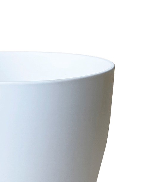 Dyad Porcelain Modern Indoor Plant Pot With Saucer - Chive UK Wholesale