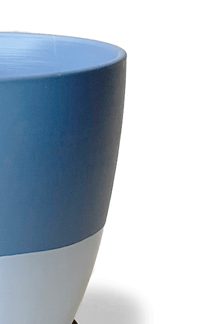 Dyad Porcelain Modern Indoor Plant Pot With Saucer - Chive UK Wholesale