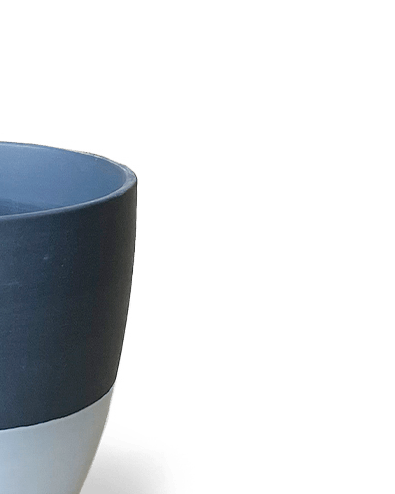 Dyad Porcelain Modern Indoor Plant Pot With Saucer - Chive UK Wholesale