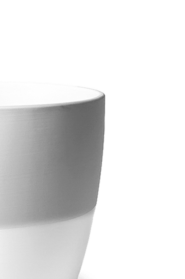 Dyad Porcelain Modern Indoor Plant Pot With Saucer - Chive UK Wholesale