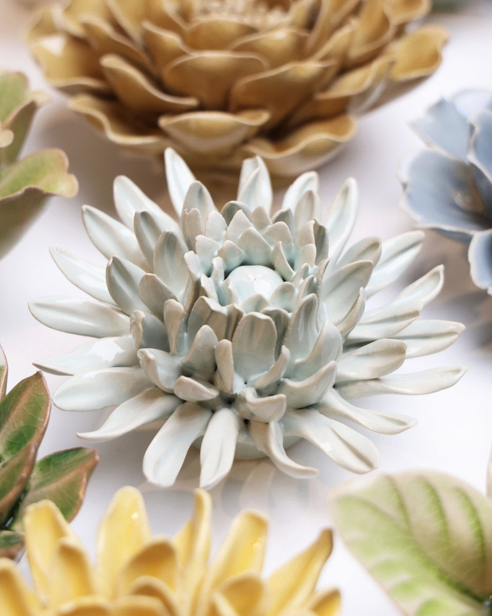 English Garden Ceramic Flower Mint Mum - Chive UK Wholesale