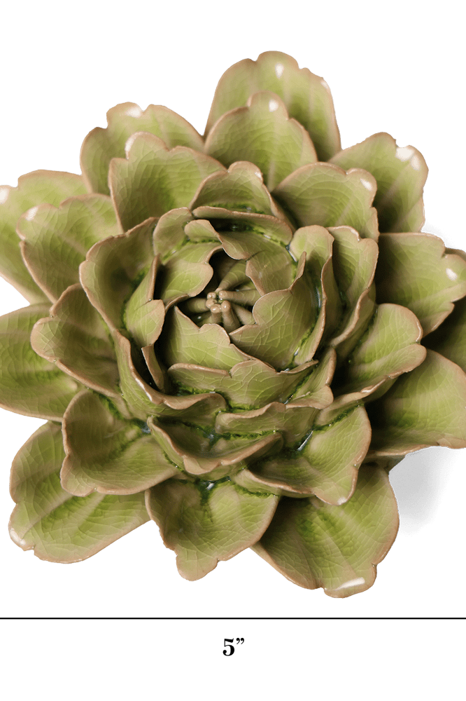 English Garden Ceramic Flower Green Tree Peony - Chive UK Wholesale