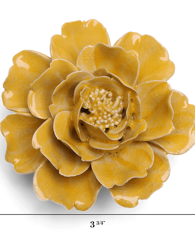English Garden Ceramic Flower Yellow Rose - Chive UK Wholesale