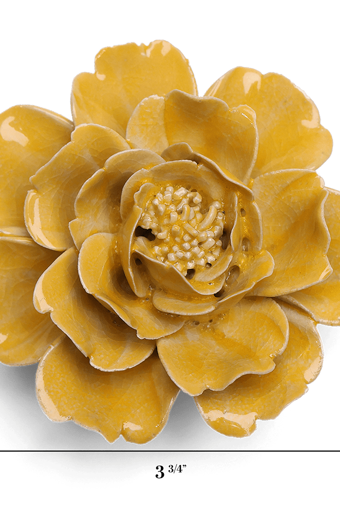 English Garden Ceramic Flower Yellow Rose - Chive UK Wholesale