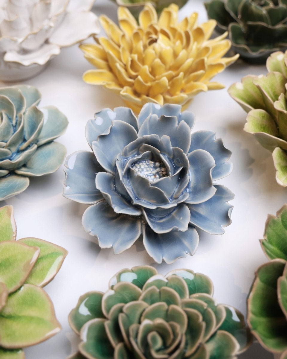 Ceramic Flower Collection 13 Blue Rose - Chive UK Wholesale