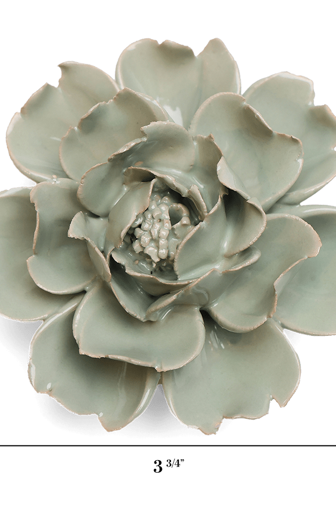 English Garden Ceramic Flower Green Rose - Chive UK Wholesale