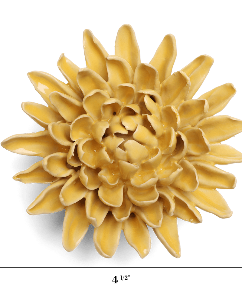 English Garden Ceramic Flower Yellow Chrysanthemum - Chive UK Wholesale