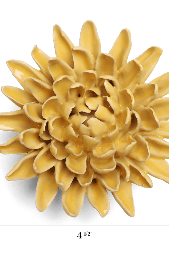 English Garden Ceramic Flower Yellow Chrysanthemum - Chive UK Wholesale