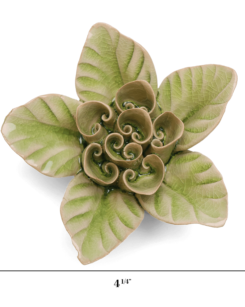 English Garden Ceramic Flower Green Lotus - Chive UK Wholesale