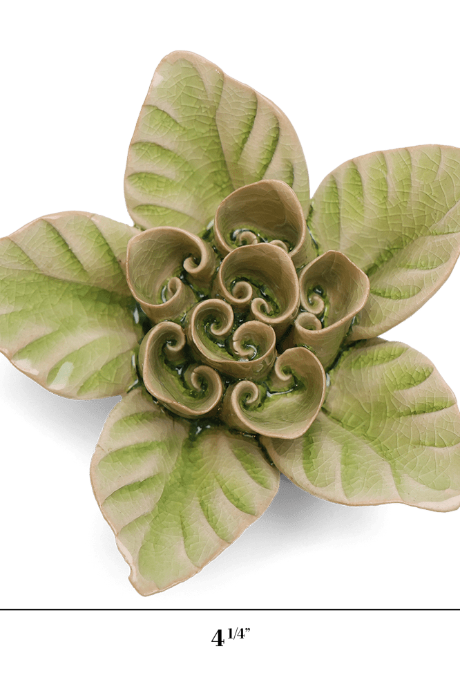 English Garden Ceramic Flower Green Lotus - Chive UK Wholesale
