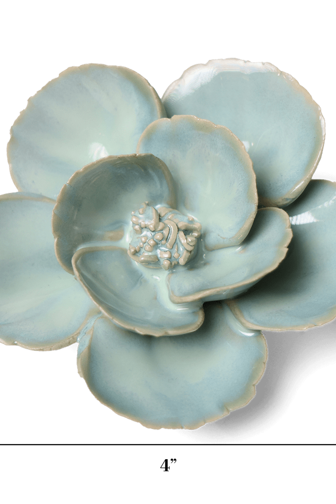 English Garden Ceramic Flower Teal Lotus - Chive UK Wholesale