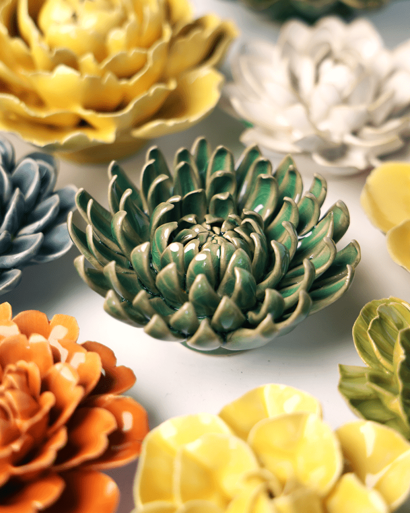 English Garden Jungle Green Pompom Mum - Chive UK Wholesale