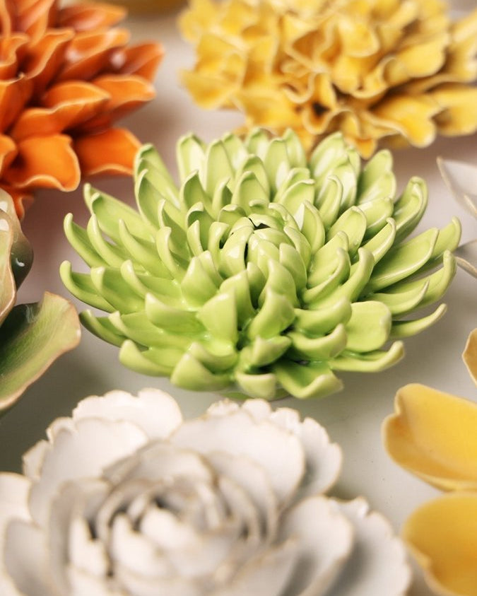 EG43 Yellow Green Pompom Mum - Chive UK Wholesale