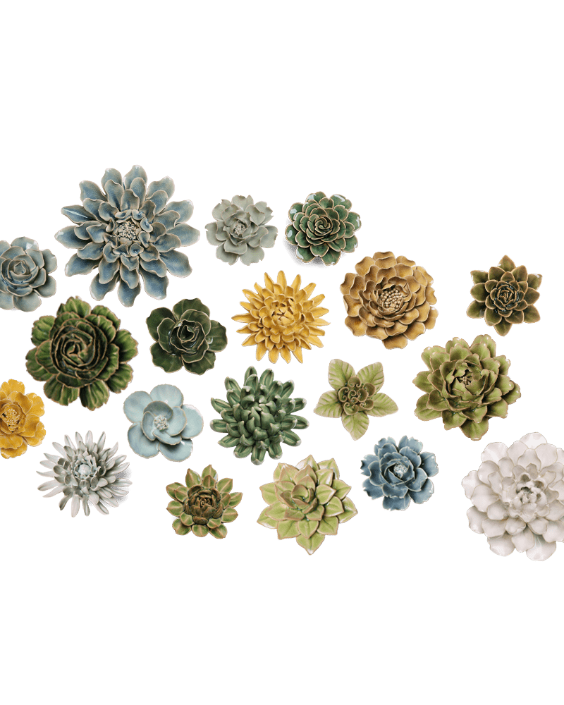 Ceramic Flower English Garden Curated Collection #1 - Chive UK Wholesale