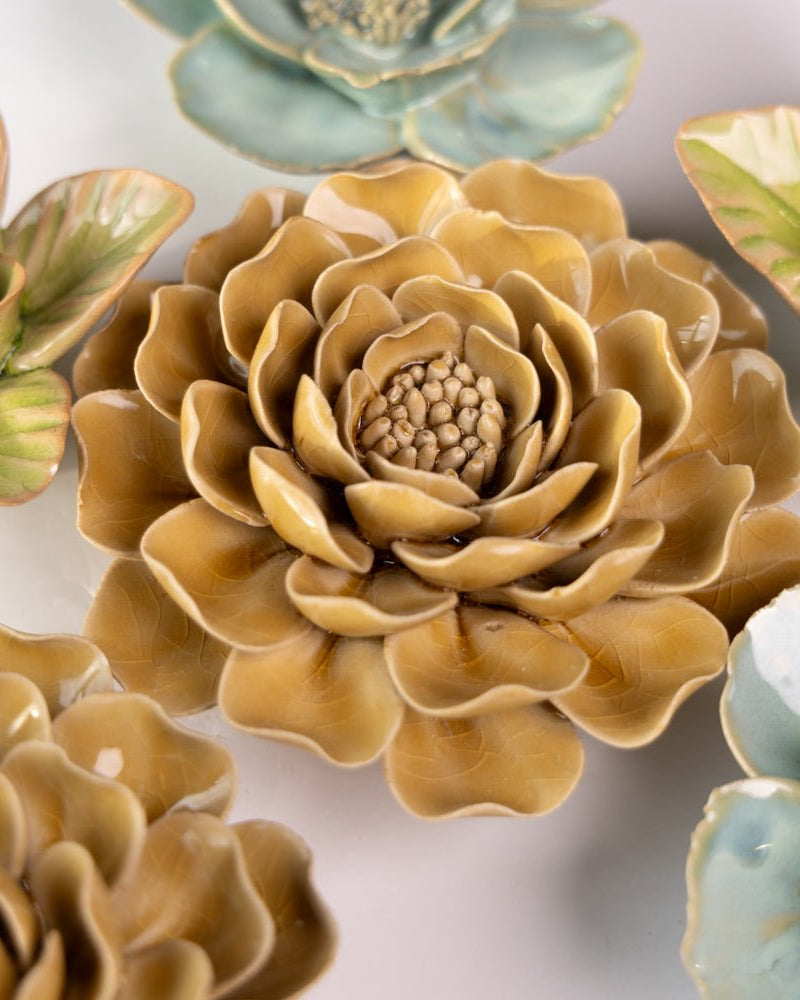 Ceramic Flower Collection 13 Caramel Flower - Chive UK Wholesale
