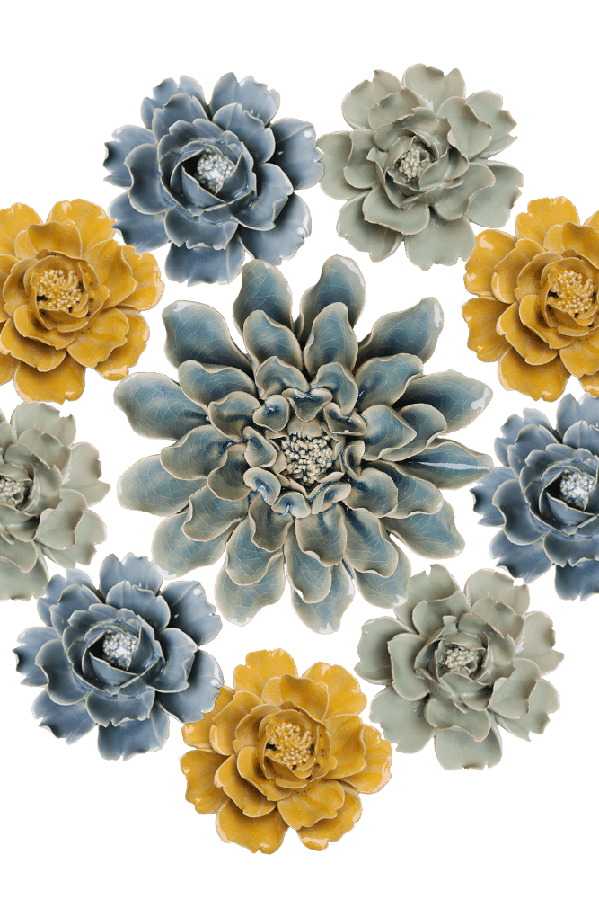 Ceramic Flower Collection 13 Blue Rose - Chive UK Wholesale