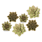 Ceramic Flower Collection 13 Dark Green Flower - Chive UK Wholesale