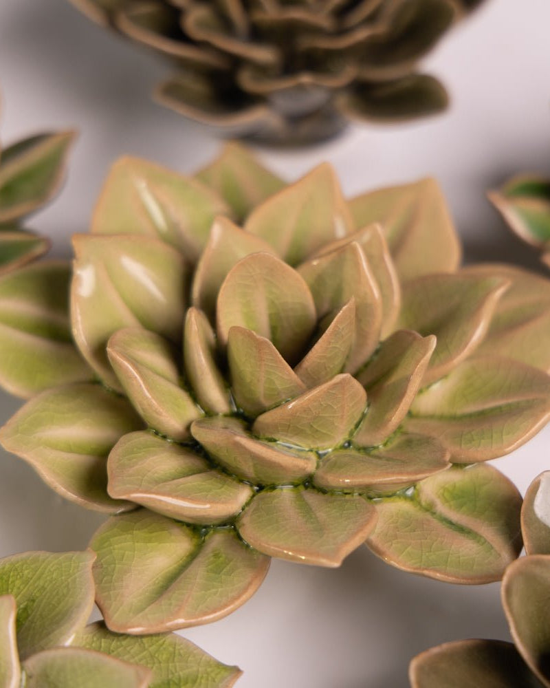 Ceramic Flower Collection 13 Dark Green Flower - Chive UK Wholesale
