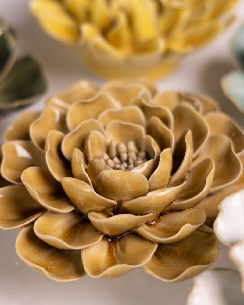 Ceramic Flower Collection 13 Caramel Flower - Chive UK Wholesale
