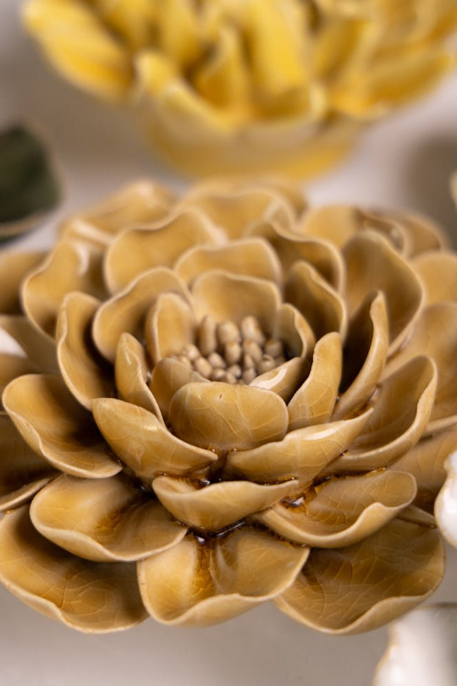 Ceramic Flower Collection 13 Caramel Flower - Chive UK Wholesale